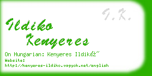 ildiko kenyeres business card